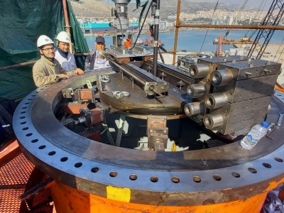 Orbital milling of Crane fixed & slewing posts